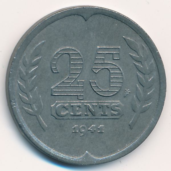 Нидерланды, 25 центов (1941 г.)