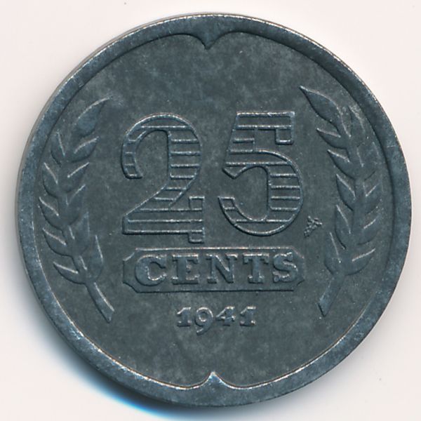 Нидерланды, 25 центов (1941 г.)