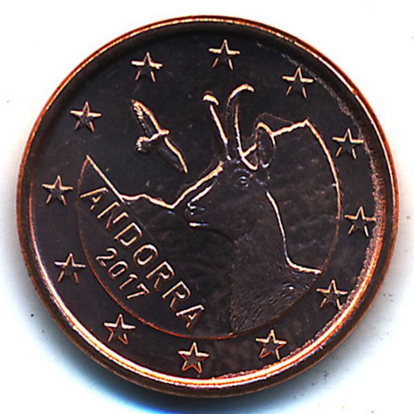 Андорра, 1 евроцент (2017 г.)