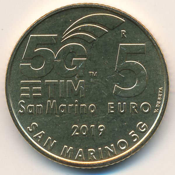 Сан-Марино, 5 евро (2019 г.)