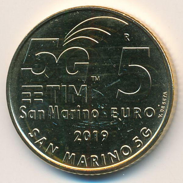 Сан-Марино, 5 евро (2019 г.)