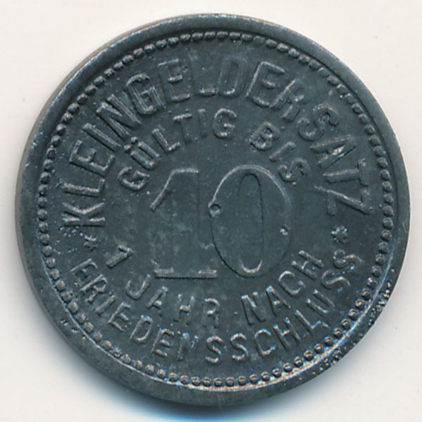 Мойзельвиц., 10 пфеннигов (1918 г.)