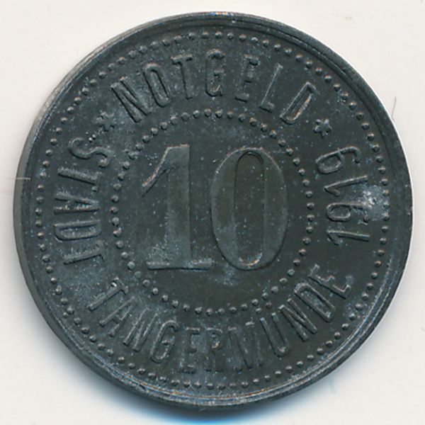 Тангермюнде., 10 пфеннигов (1919 г.)