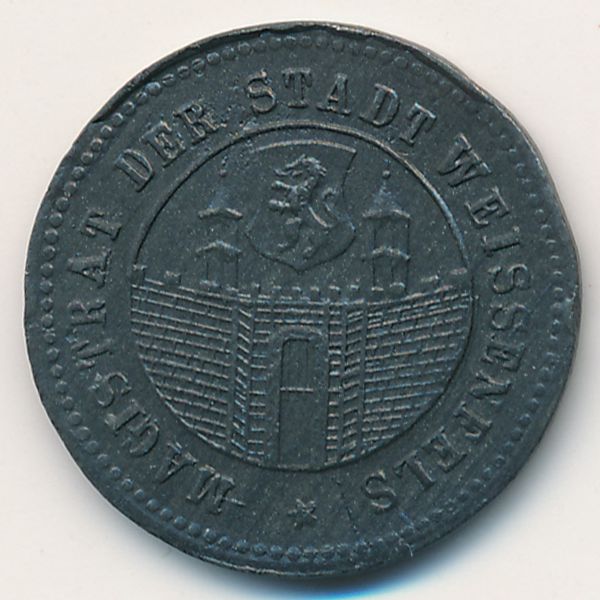 Вайсенбург., 10 пфеннигов (1919 г.)