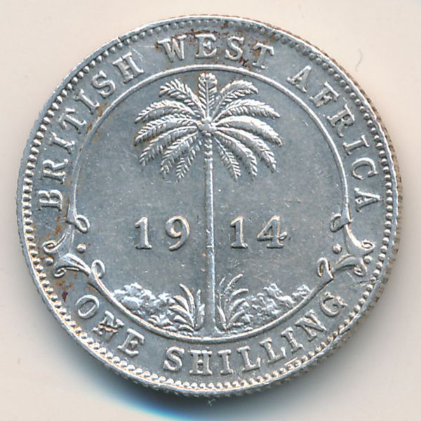 Британская Западная Африка, 1 шиллинг (1914 г.)