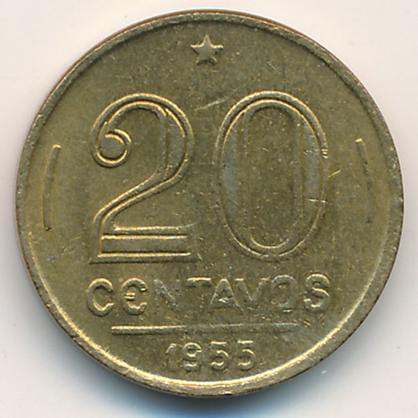Бразилия, 20 сентаво (1955 г.)