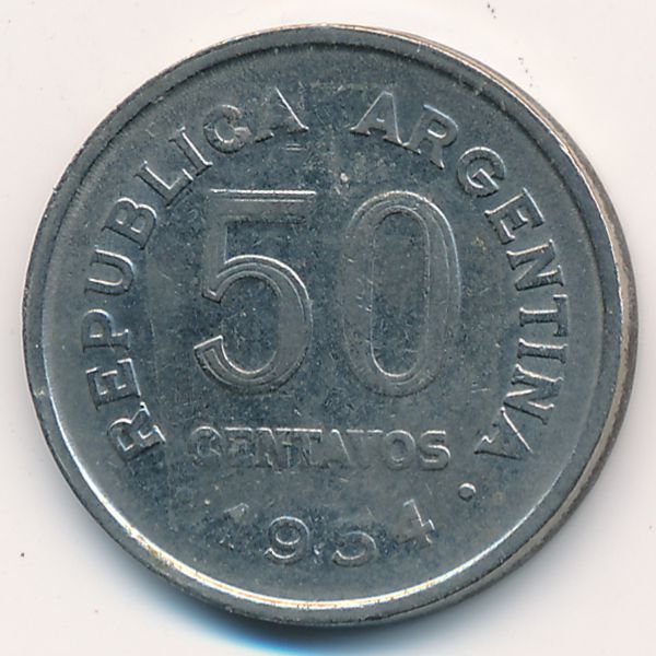 Аргентина, 50 сентаво (1954 г.)