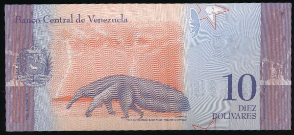 Венесуэла, 10 боливар (2018 г.)