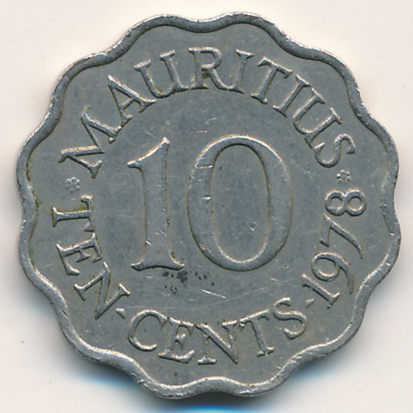 Маврикий, 10 центов (1978 г.)