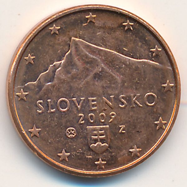 Slovakia, 1 euro cent, 2009