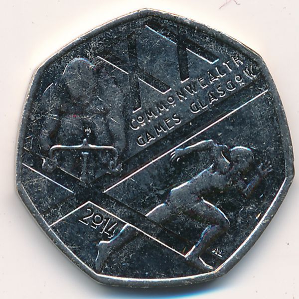 Великобритания, 50 пенсов (2014 г.)
