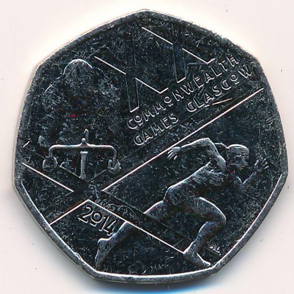 Великобритания, 50 пенсов (2014 г.)