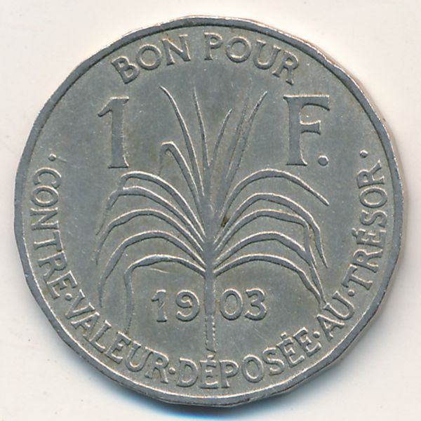 Гваделупа, 1 франк (1903 г.)