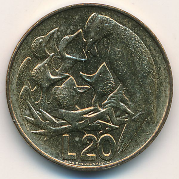 Сан-Марино, 20 лир (1975 г.)