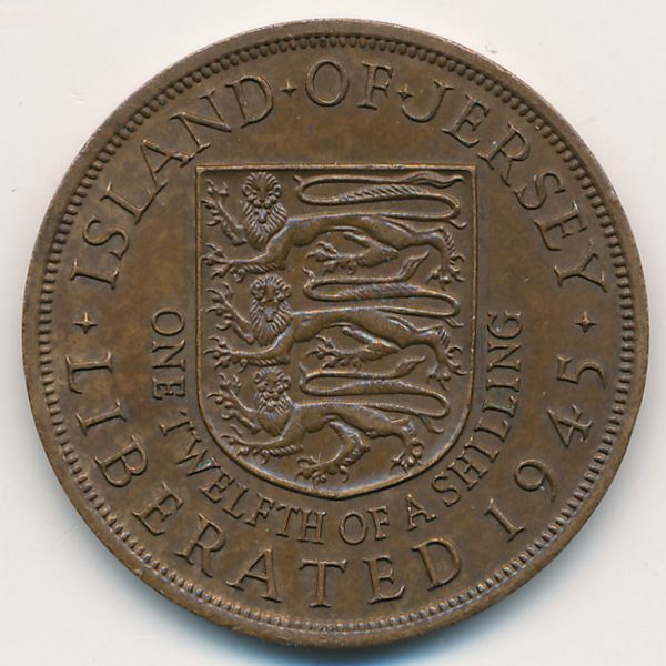 Джерси, 1/12 шиллинга (1945 г.)