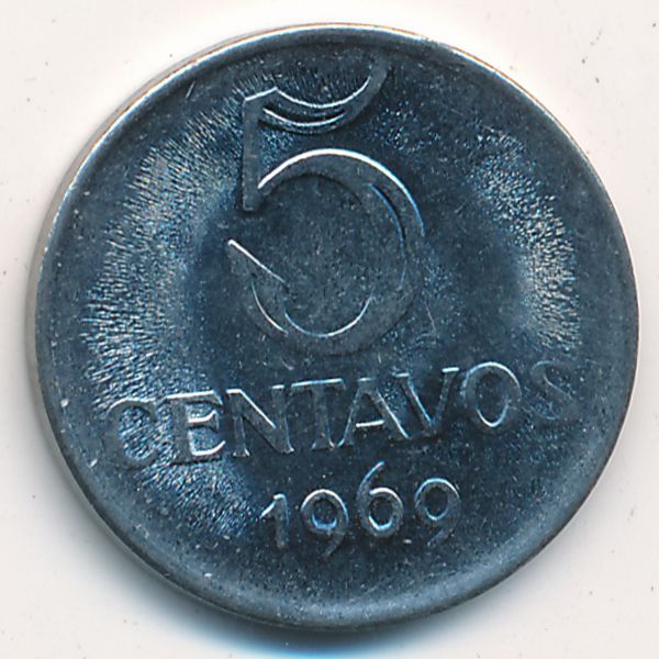 Бразилия, 5 сентаво (1969 г.)