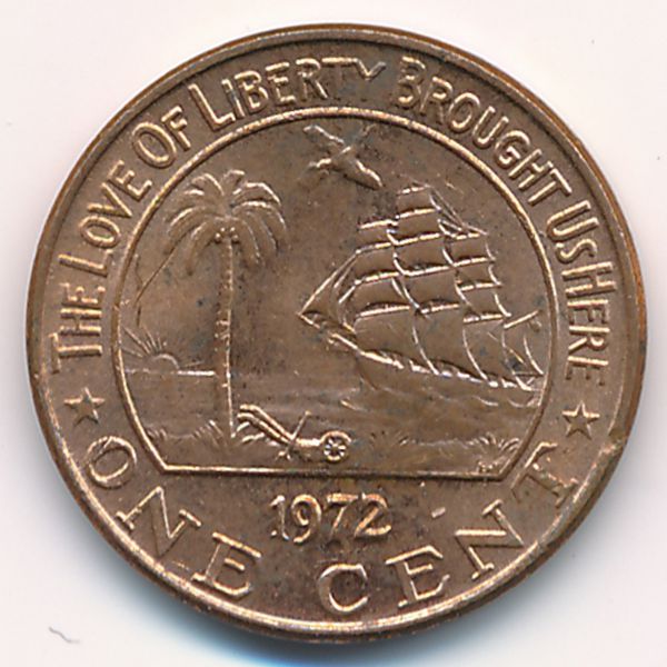 Либерия, 1 цент (1972 г.)
