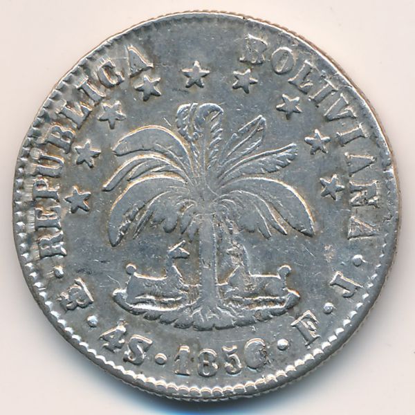 Боливия, 4 соля (1856 г.)