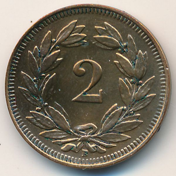 Швейцария, 2 раппена (1914 г.)
