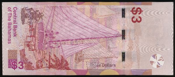 Багамские острова, 3 доллара (2019 г.)