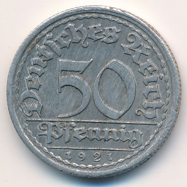Веймарская республика, 50 пфеннигов (1921 г.)
