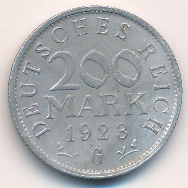 Веймарская республика, 200 марок (1923 г.)
