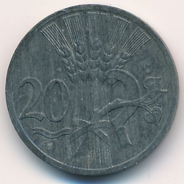 Богемия и Моравия, 20 гелеров (1941 г.)
