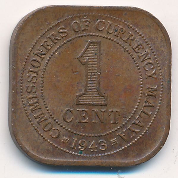 Малайя, 1 цент (1943 г.)