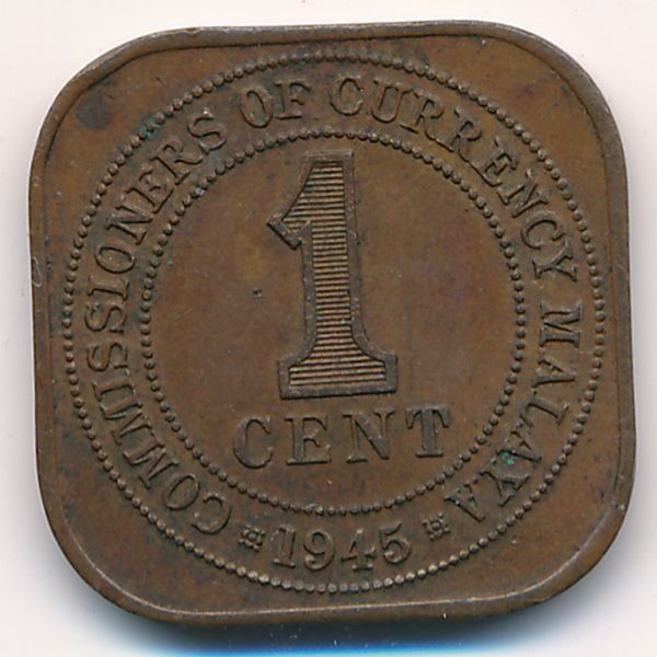 Малайя, 1 цент (1945 г.)