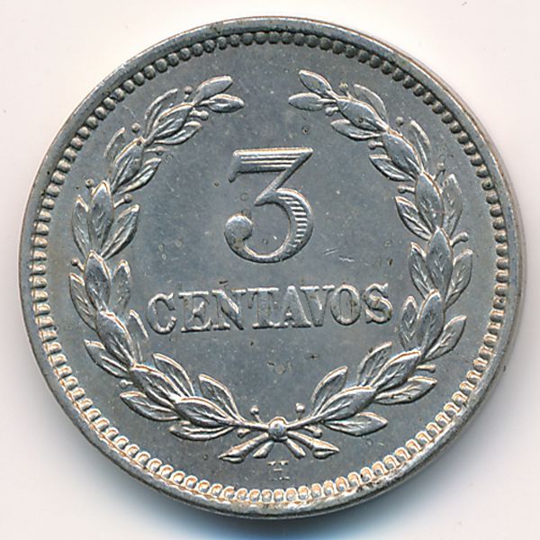 Сальвадор, 3 сентаво (1889 г.)