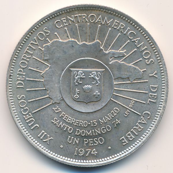 Доминиканская республика, 1 песо (1974 г.)