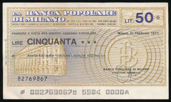 Италия, 50 лир (1977 г.)