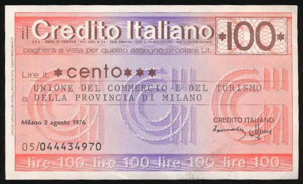Италия, 100 лир (1976 г.)