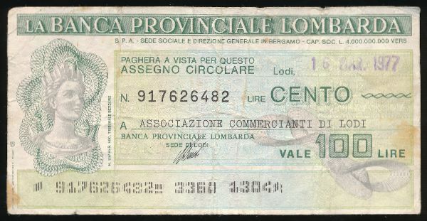 Италия, 100 лир (1977 г.)