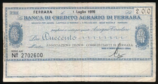 Италия, 200 лир (1976 г.)