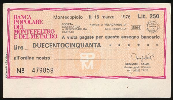 Италия, 250 лир (1976 г.)