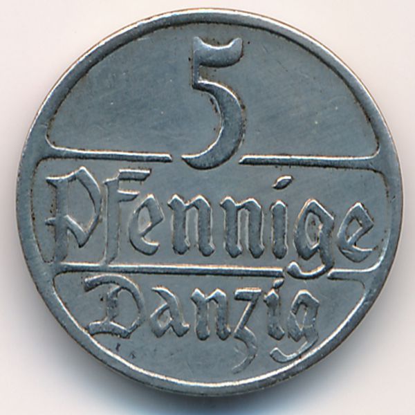 Данциг, 5 пфеннигов (1923 г.)