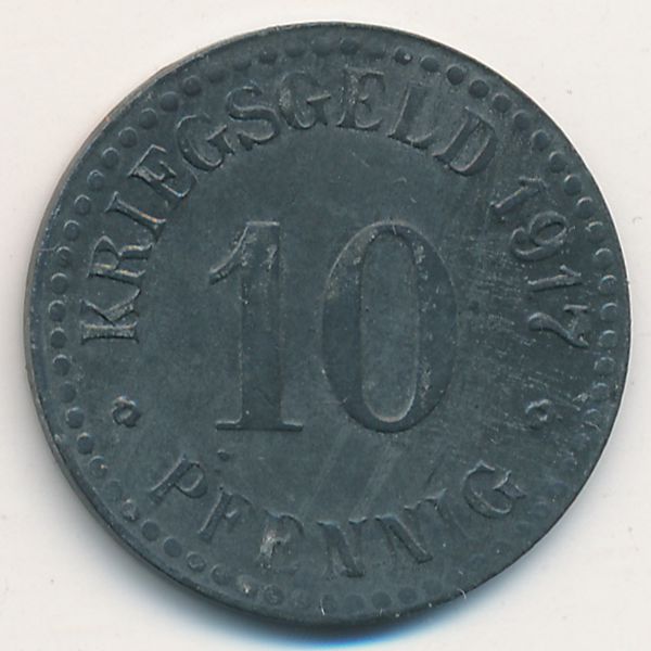 Кассель., 10 пфеннигов (1917 г.)
