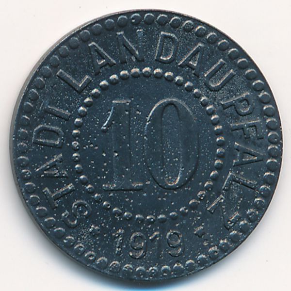 Ландау., 10 пфеннигов (1919 г.)