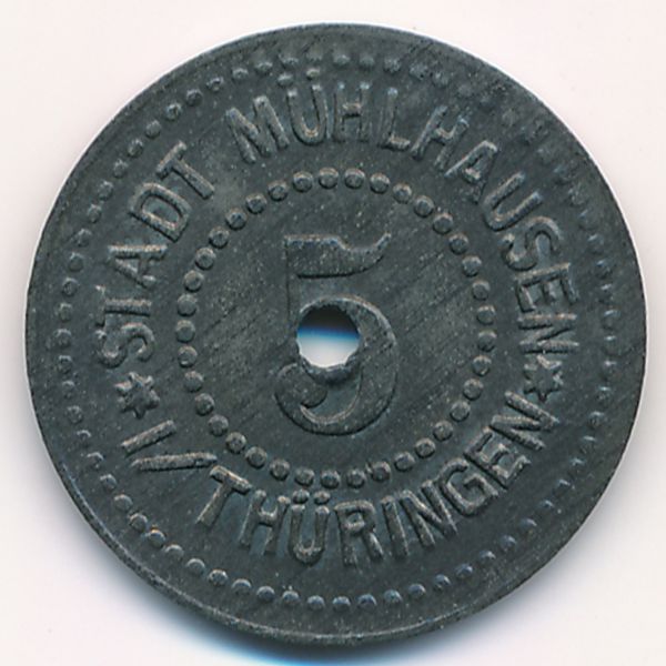 Мюльхаузен., 5 пфеннигов (1917 г.)
