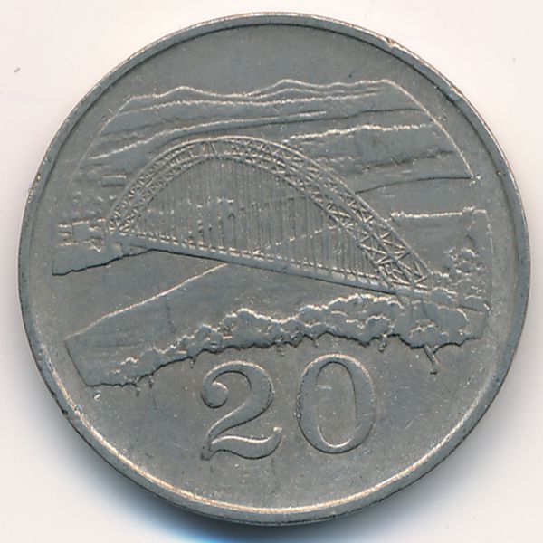 Зимбабве, 20 центов (1987 г.)