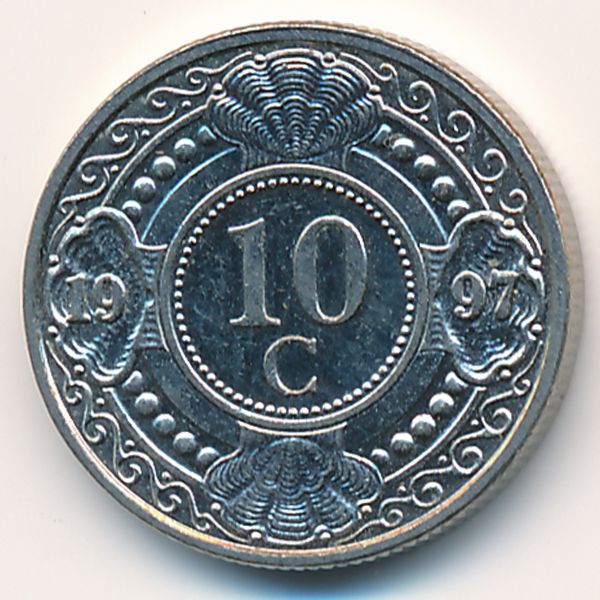 Антильские острова, 10 центов (1997 г.)