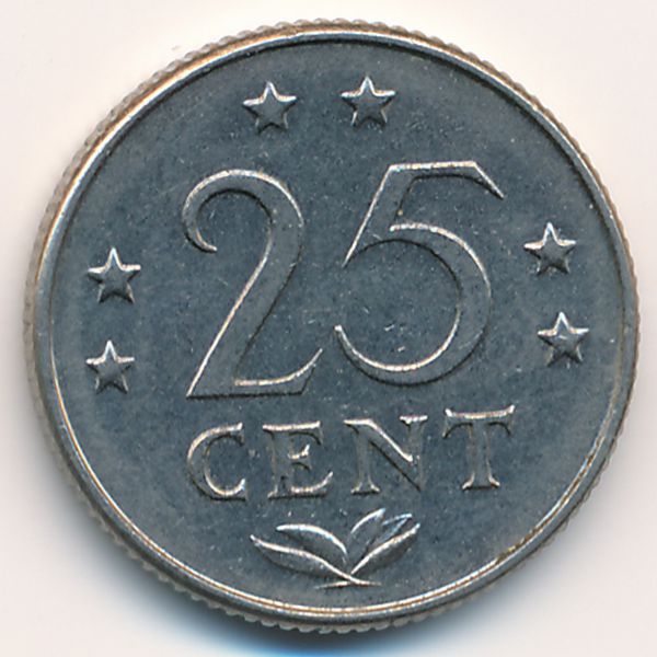 Антильские острова, 25 центов (1975 г.)