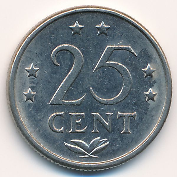 Антильские острова, 25 центов (1984 г.)