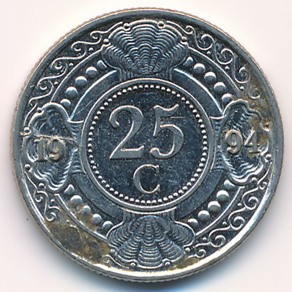 Антильские острова, 25 центов (1994 г.)