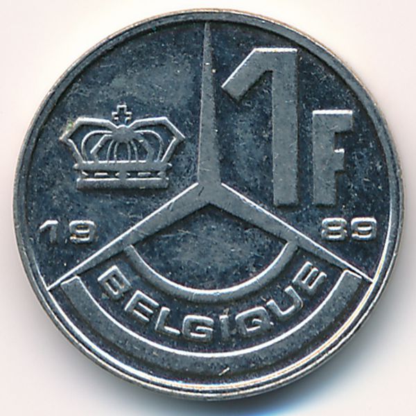 Бельгия, 1 франк (1989 г.)