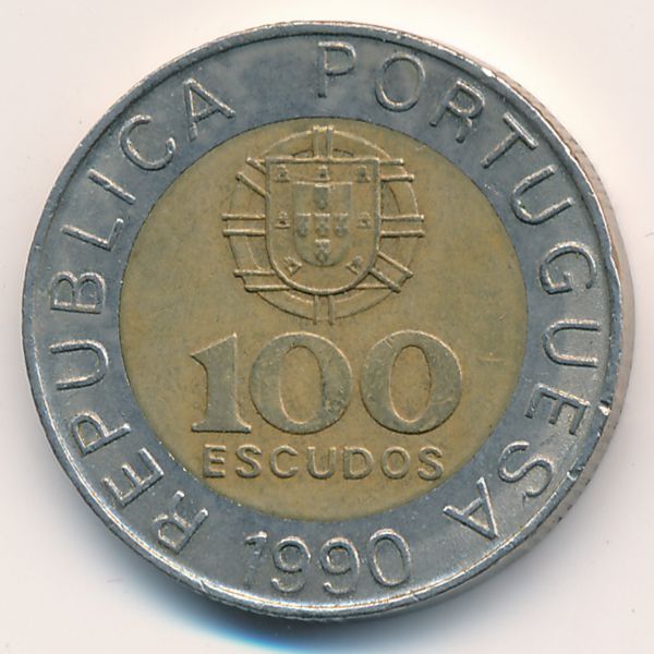 Португалия, 100 эскудо (1990 г.)