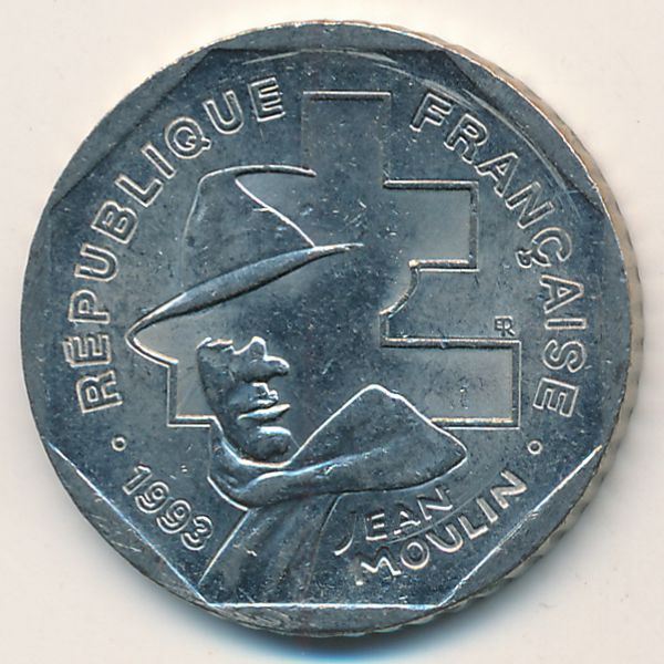 Франция, 2 франка (1993 г.)