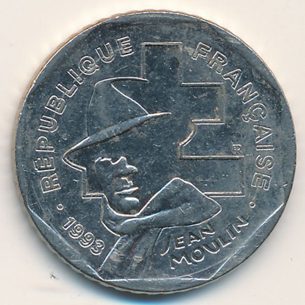 Франция, 2 франка (1993 г.)