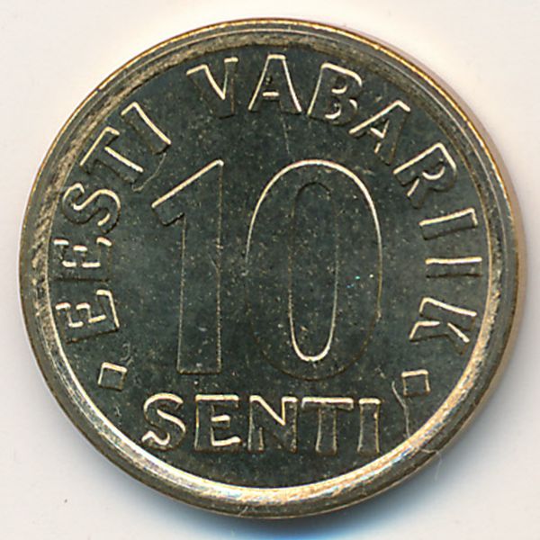 Эстония, 10 сентов (2008 г.)